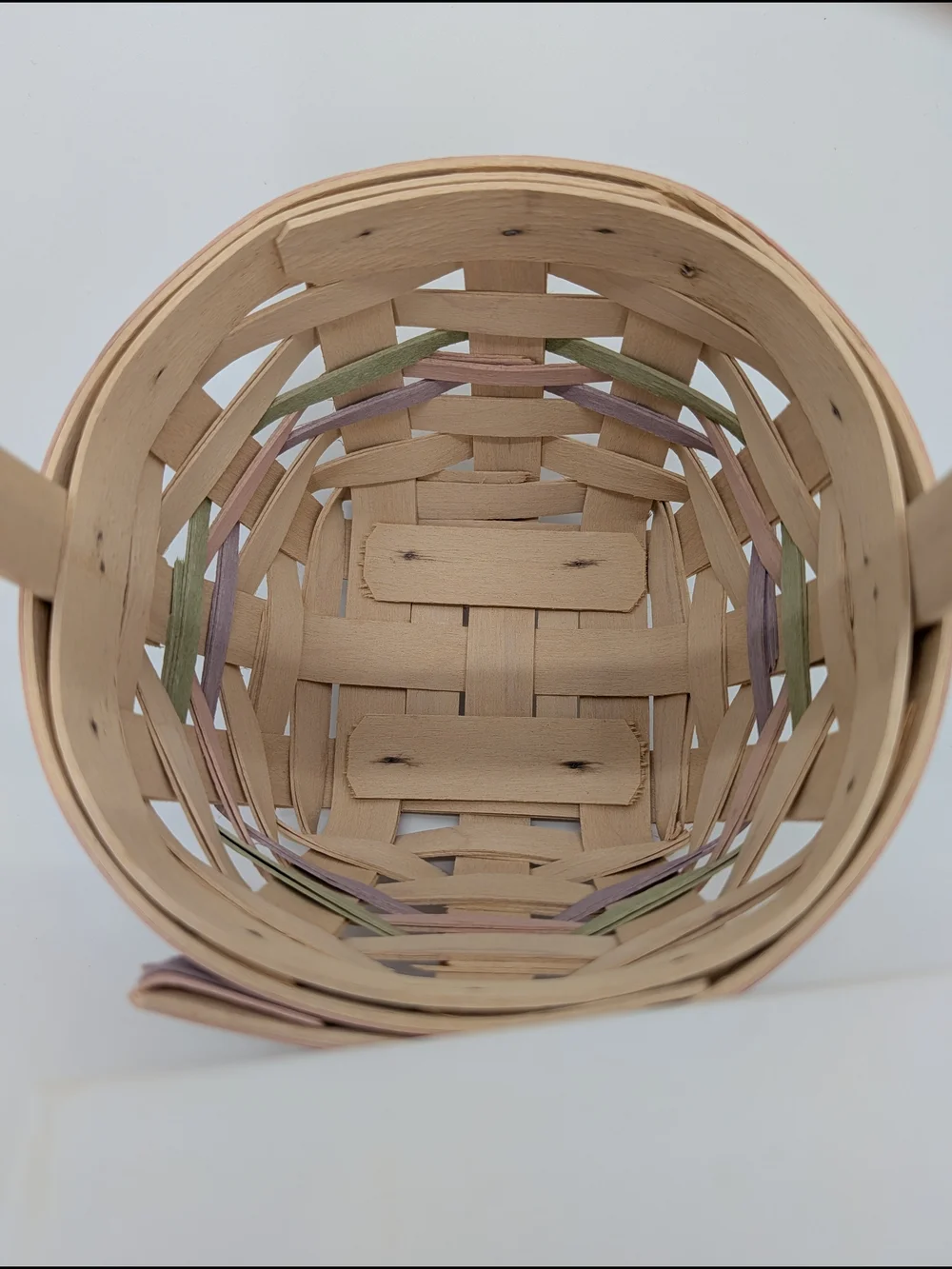 Longaberger 2000 Century Whitewash Small Easter Basket/Jellybean Liner/Protector